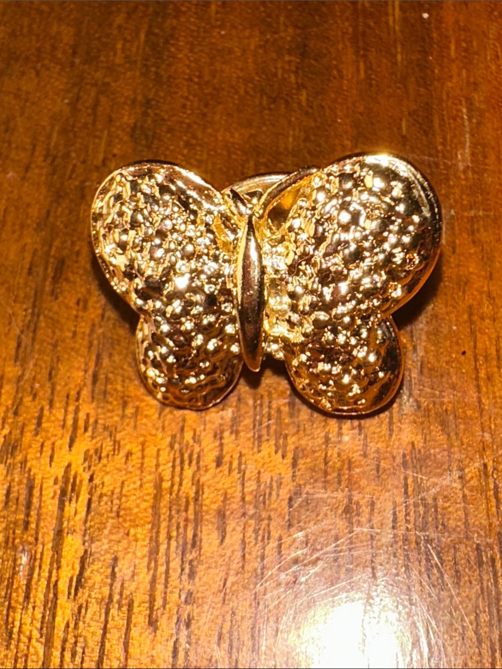 Gold Butterfly Lapel or Hat Pin
